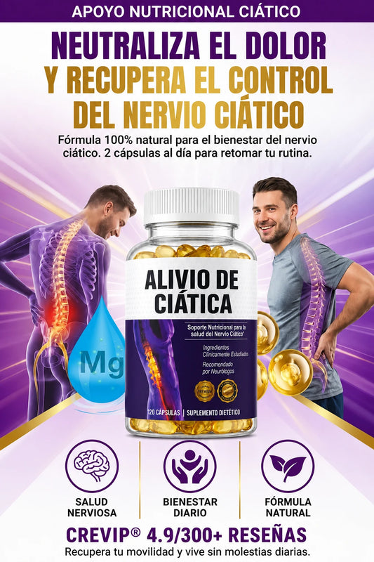 Alivio Ciática | Soporte Avanzado Para Nervio Ciático, Espalda Baja y Movilidad